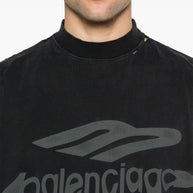 Balenciaga 3b Liquified Cotton T-shirt - Black