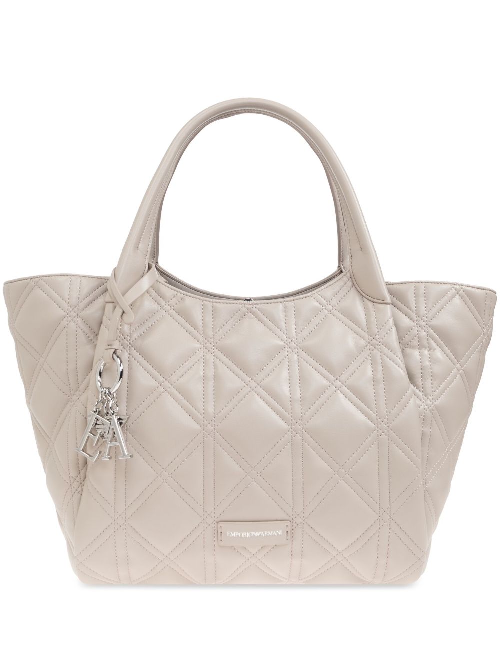 Emporio Armani Faux Leather Quilted Shopper Bag