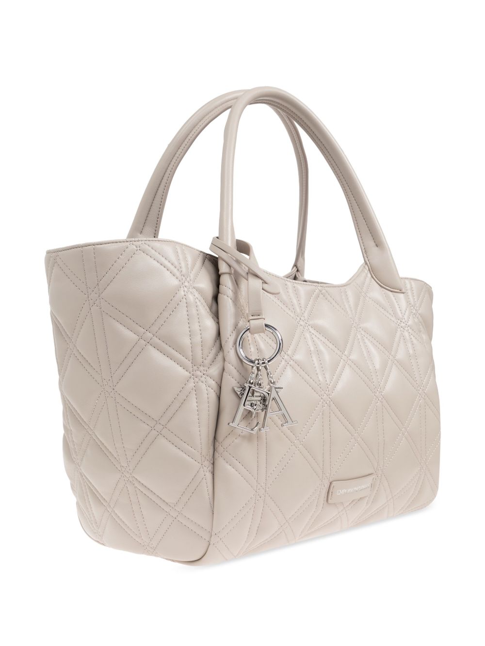 Emporio Armani Faux Leather Quilted Shopper Bag