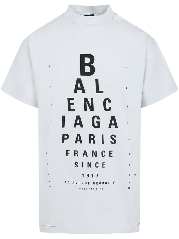 Balenciaga Optical Cotton T-shirt - White