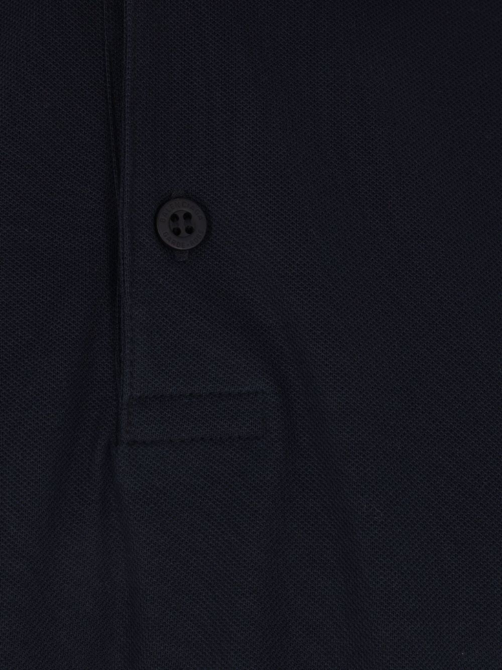 Balenciaga Interwined Cotton Polo Shirt - Blue