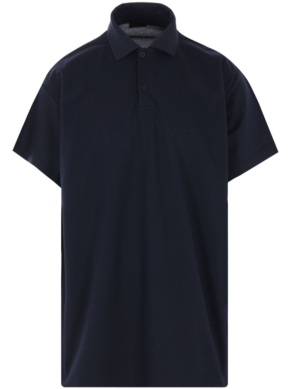 Balenciaga Interwined Cotton Polo Shirt - Blue