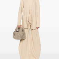 Cortana Open Front Jacket In Beige