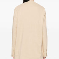 Cortana Open Front Jacket In Beige