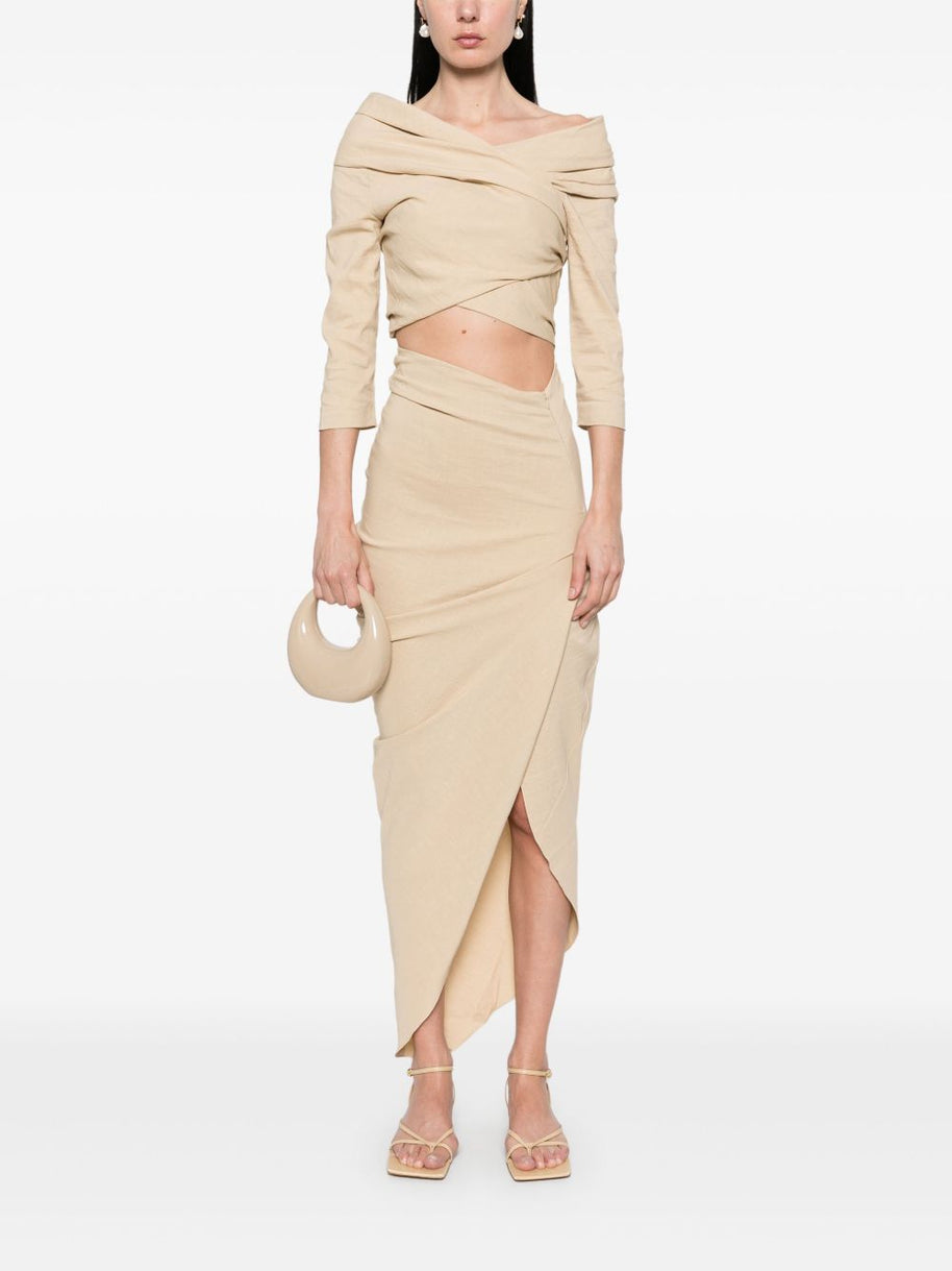 Cortana Mite Long Skirt Beige