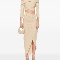 Cortana Mite Long Skirt Beige