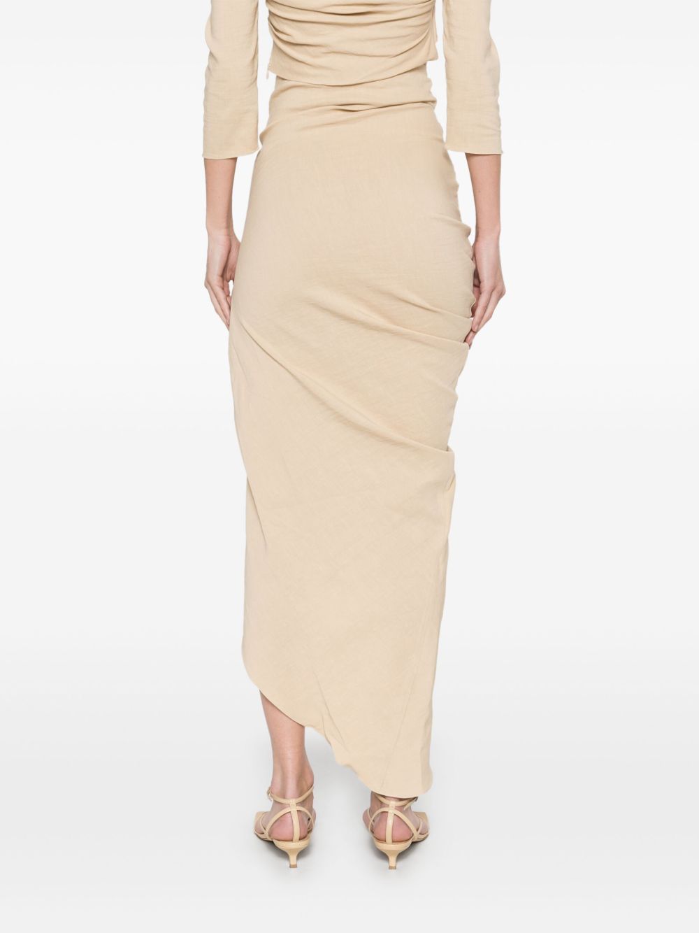 Cortana Asymmetrical Skirt Beige