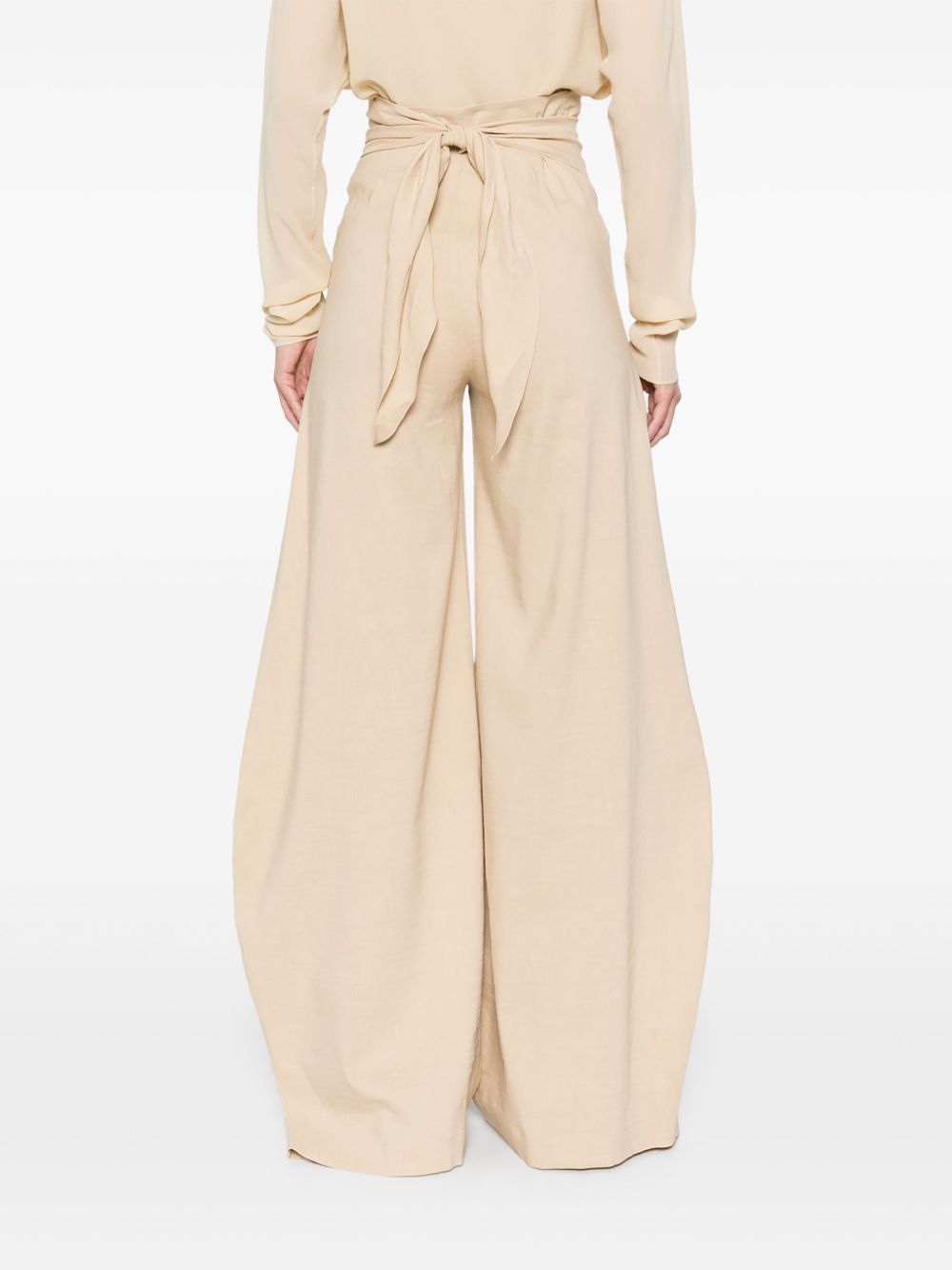 Cortana Silk Trousers Beige