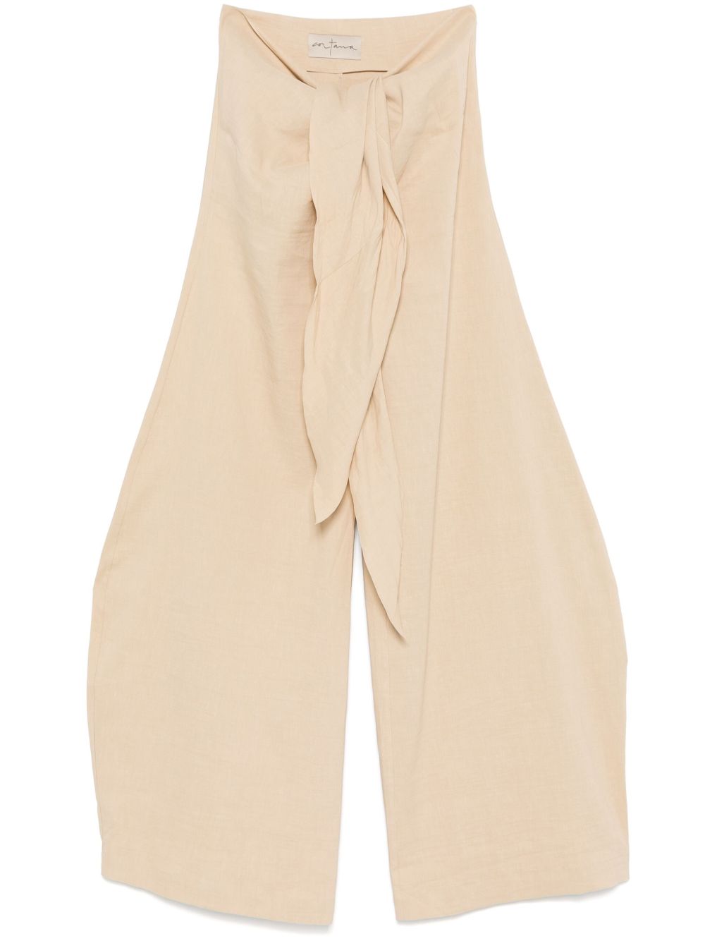 Cortana Silk Trousers Beige