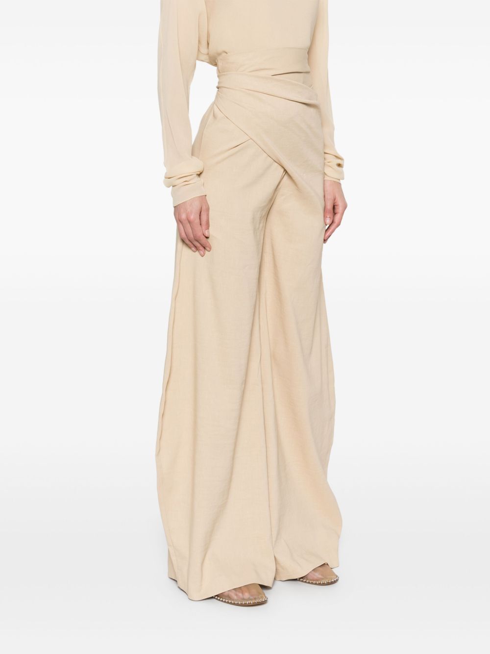 Cortana Silk Trousers Beige