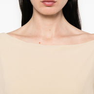 Cortana Silk Top In Beige