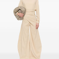 Cortana Silk Top In Beige
