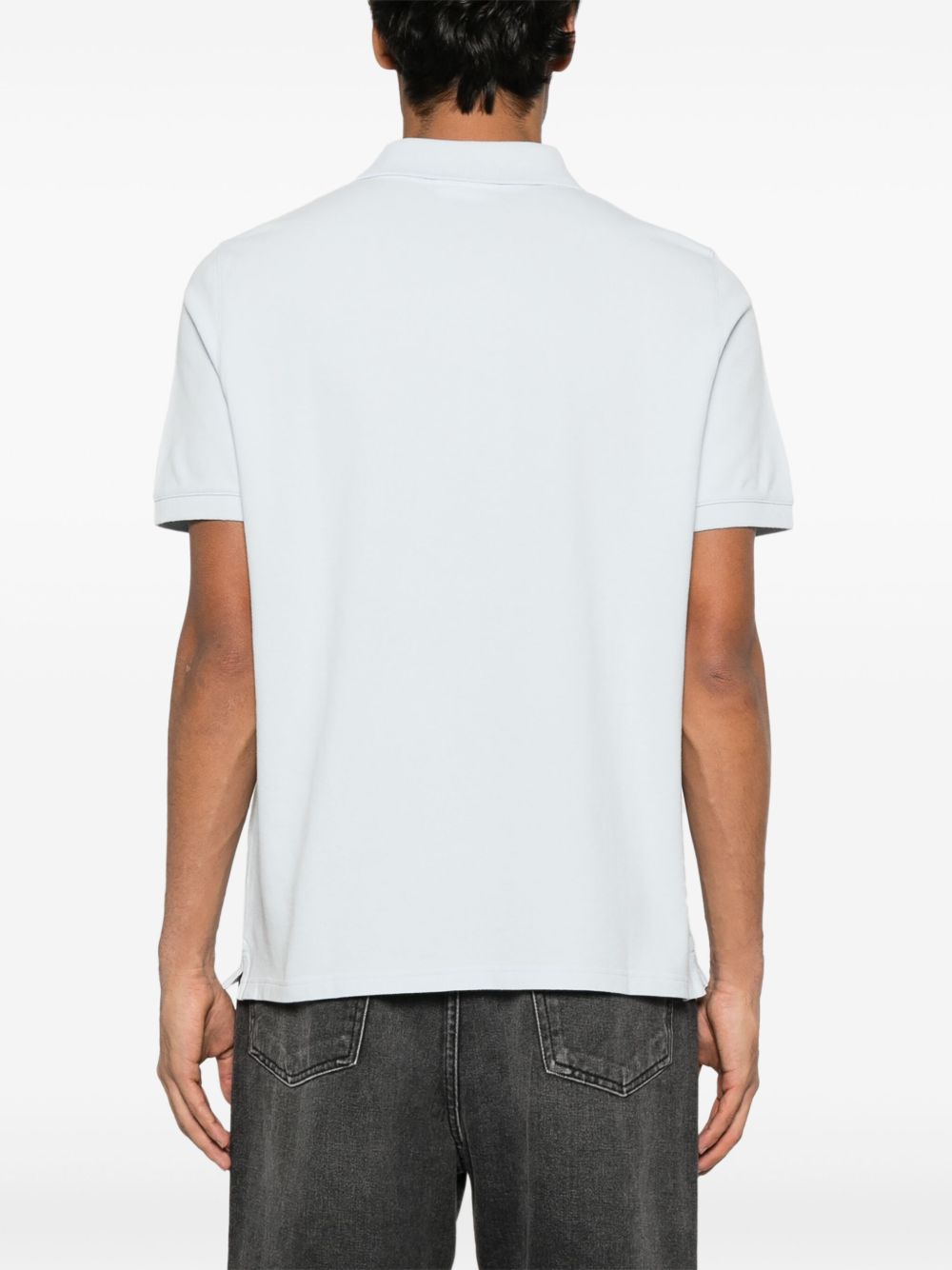 MAISON KITSUNE' Fox Head Polo Shirt In Clear Blue