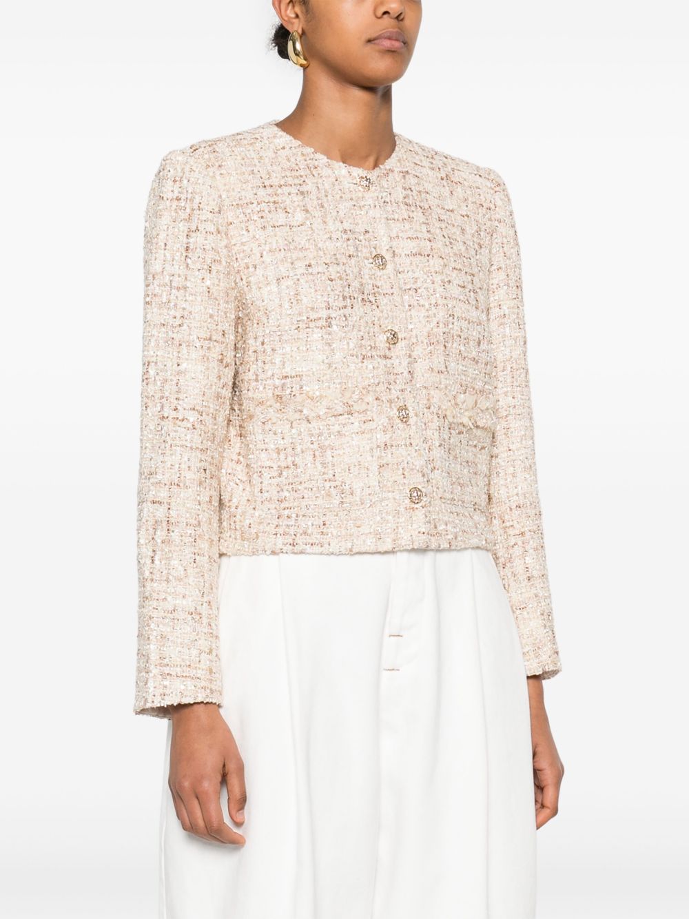 Iro Odete Tweed Jacket In Beige