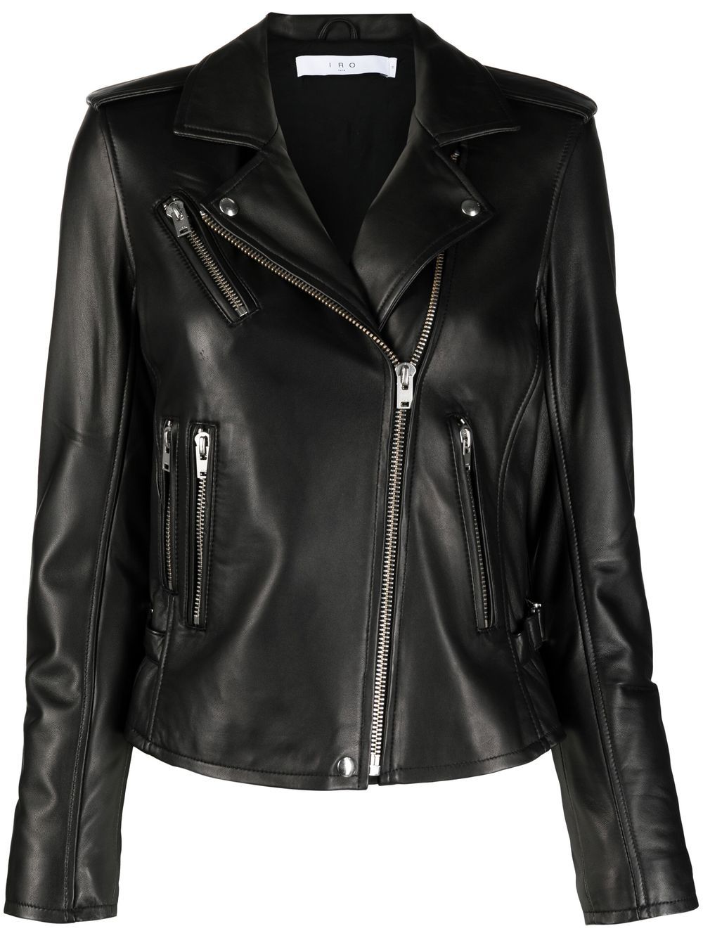 Iro Newhan Leather Jacket In Black