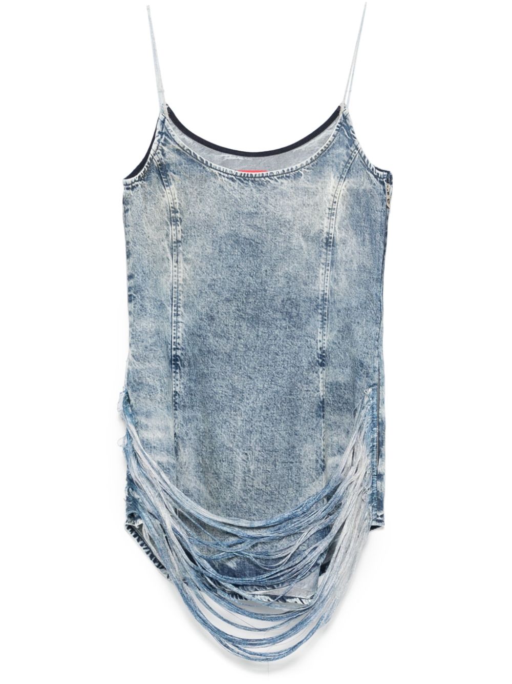 Diesel Denim De-Dra Mini Dress In Clear Blue