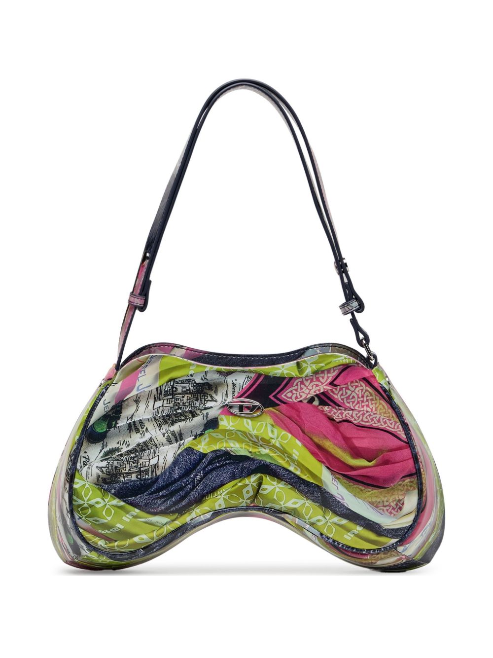 Diesel Play Glossy Shoulder Bag In MultiColour