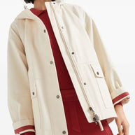 Brunello Cucinelli Hooded Canvas Waterproof Jacket - White