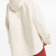 Brunello Cucinelli Hooded Canvas Waterproof Jacket - White