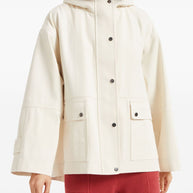 Brunello Cucinelli Hooded Canvas Waterproof Jacket - White