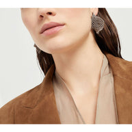 Brunello Cucinelli Sculptured Silver Earrings