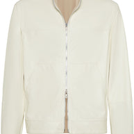 Brunello Cucinelli Reversible Leather Bomber Jacket - Cream