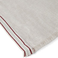 Brunello Cucinelli Silk And Linen Fringed Scarf - Beige