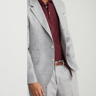Brunello Cucinelli Linen And Cotton Suit-type Jacket - Light Grey