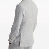 Brunello Cucinelli Linen And Cotton Suit-type Jacket - Light Grey