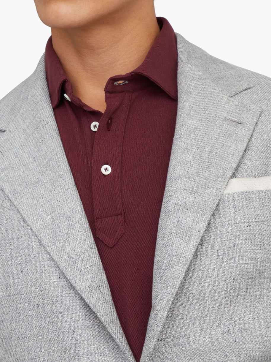 Brunello Cucinelli Linen And Cotton Suit-type Jacket - Light Grey