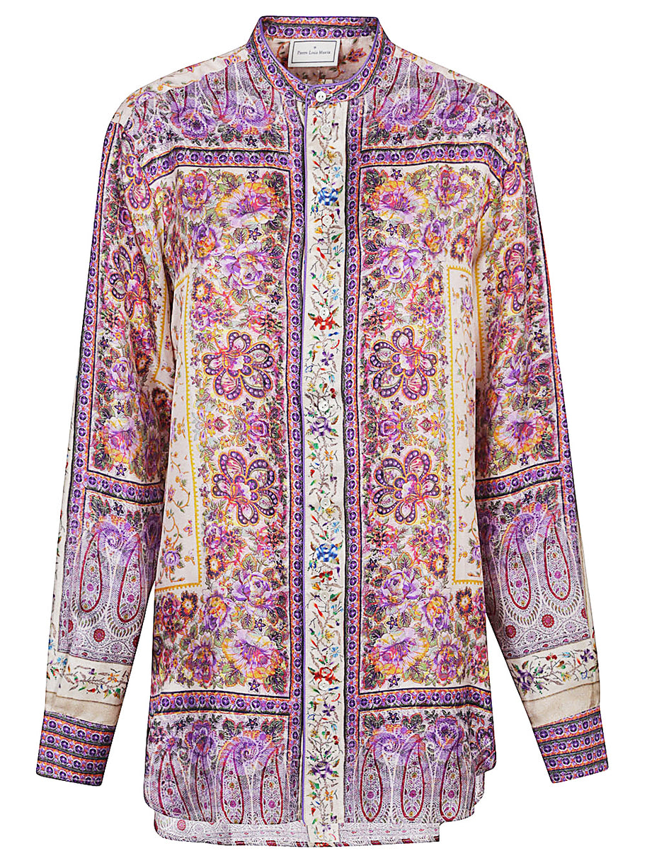 Pierre Louis Mascia Silk Shirt In Purple