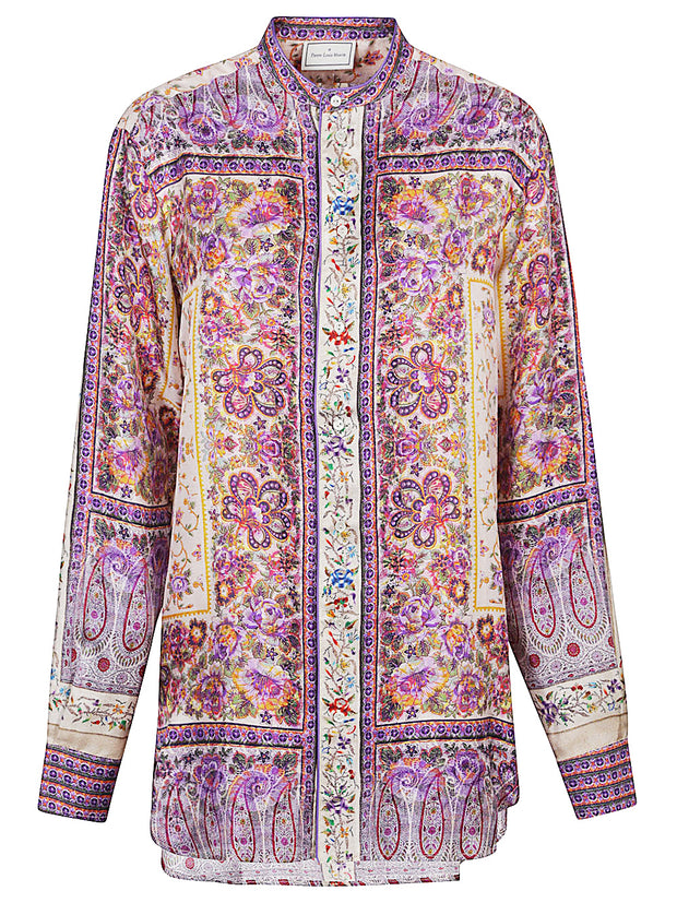 Pierre Louis Mascia Silk Shirt In Purple