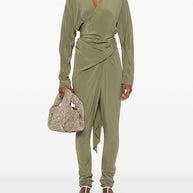 Cortana Silk Jumpsuit In Green