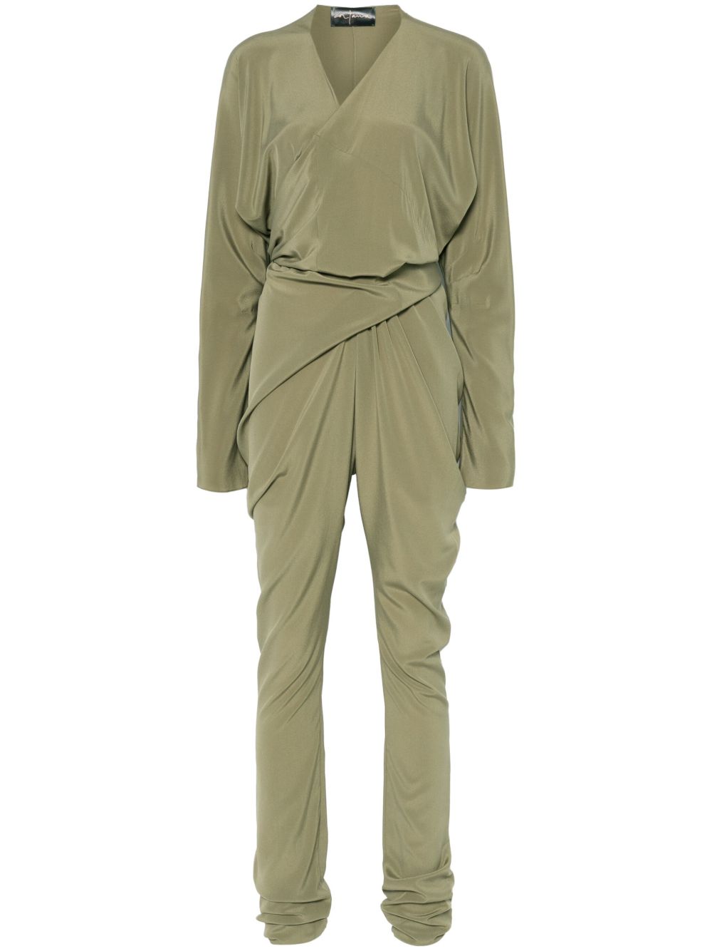 Cortana Silk Jumpsuit In Green