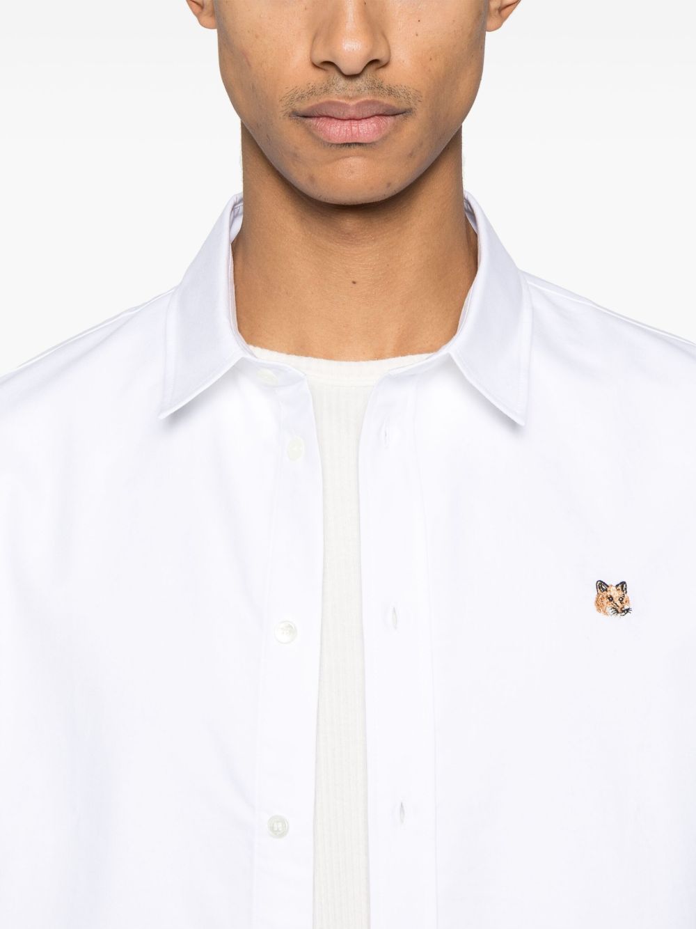 MAISON KITSUNE' Fox Head Shirt In White