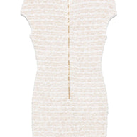 Balmain Tweed Mini Dress In White