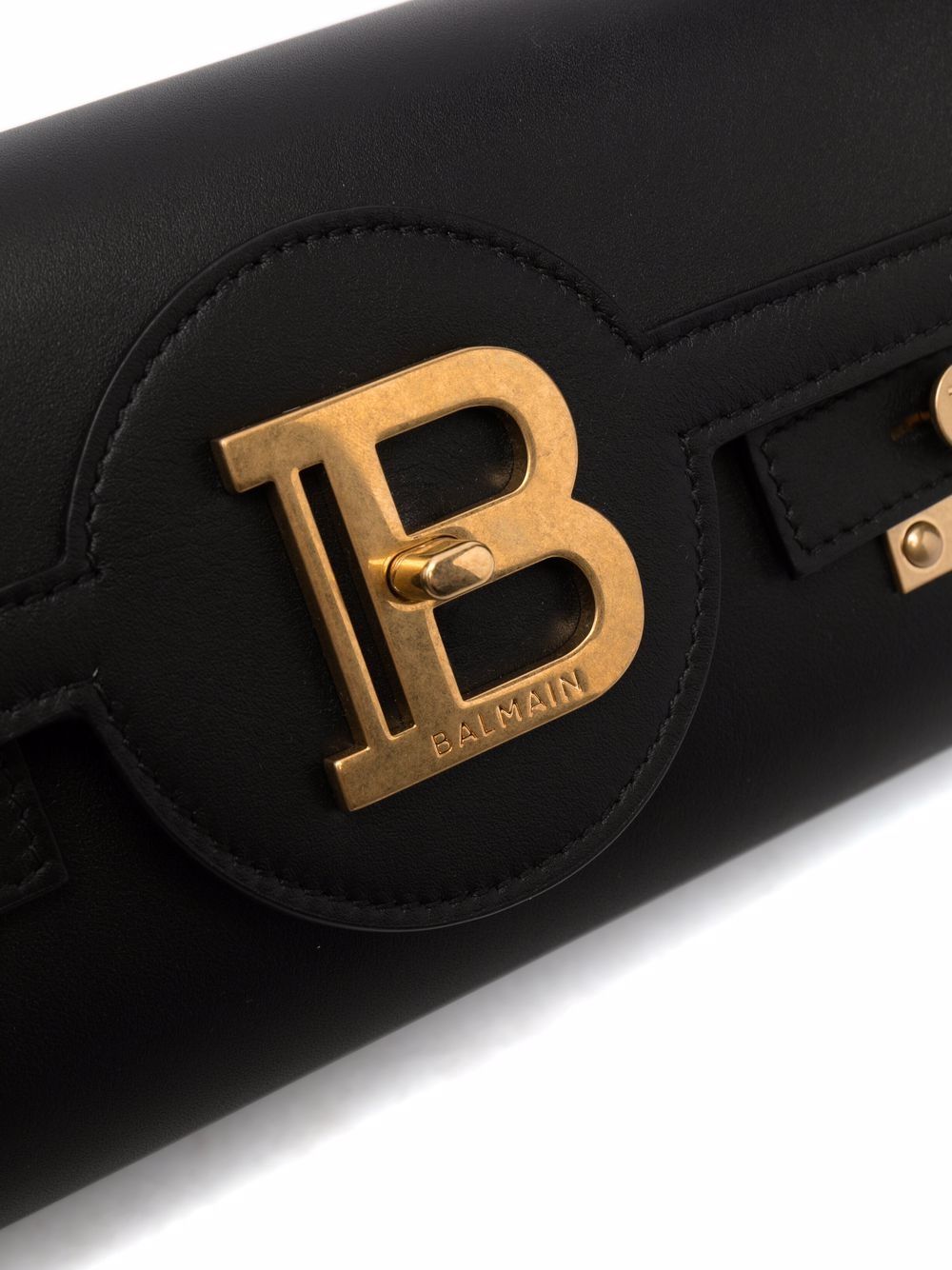 Balmain B-Buzz Clutch 23 With Chain Strap In Black