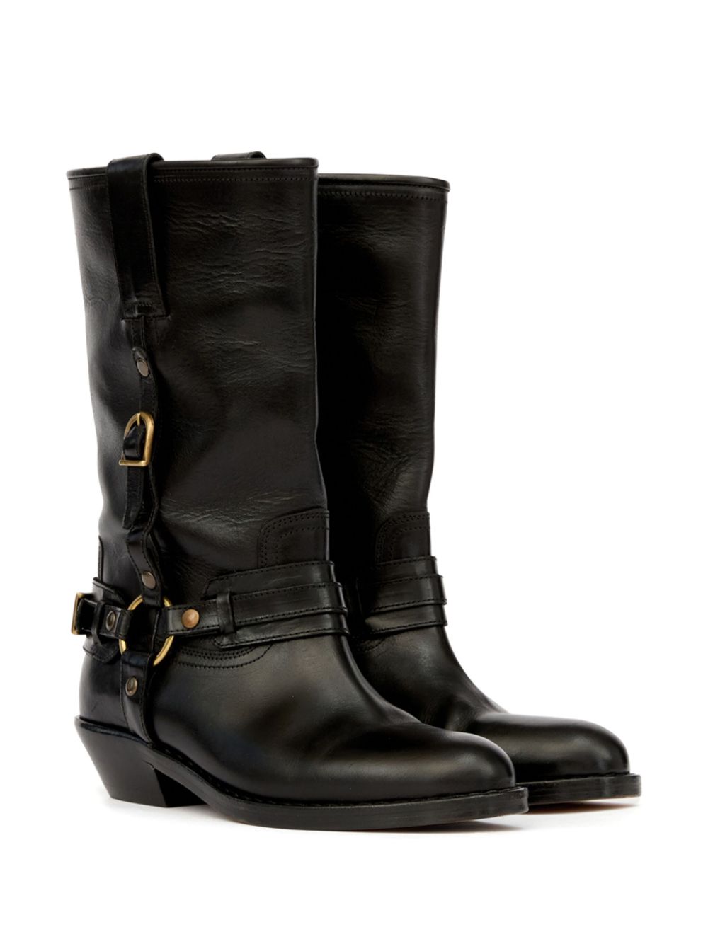 Isabel Marant Heiko Leather Boots - Black