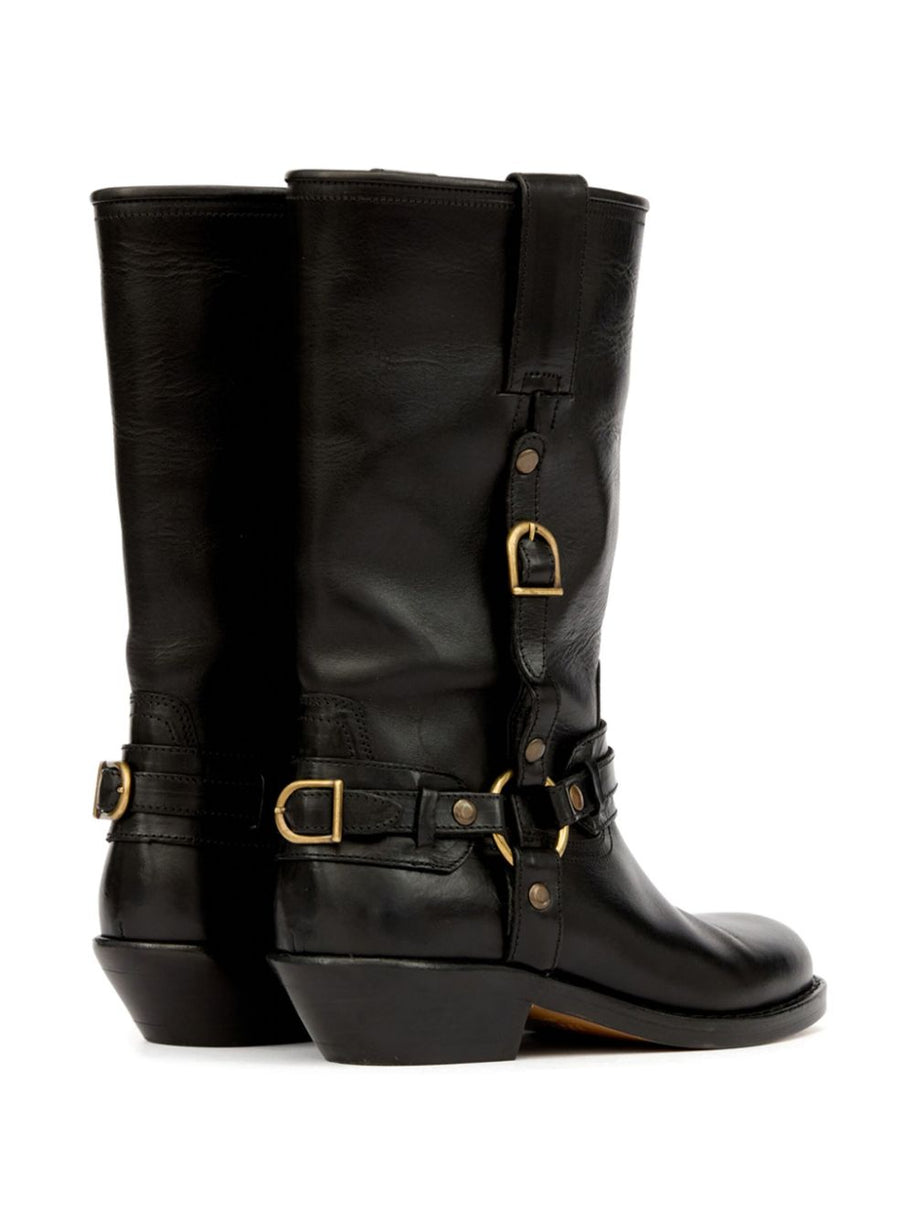 Isabel Marant Heiko Leather Boots - Black