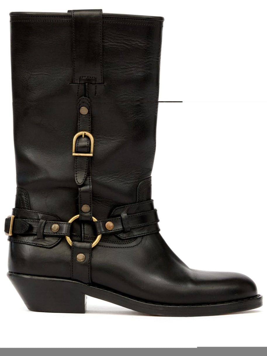 Isabel Marant Heiko Leather Boots - Black
