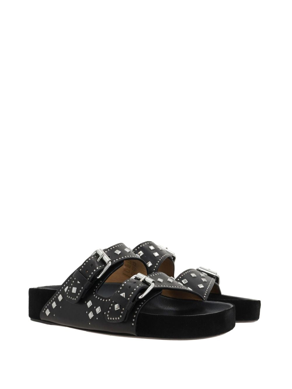 Isabel Marant Lennyo Leather Sandals Black