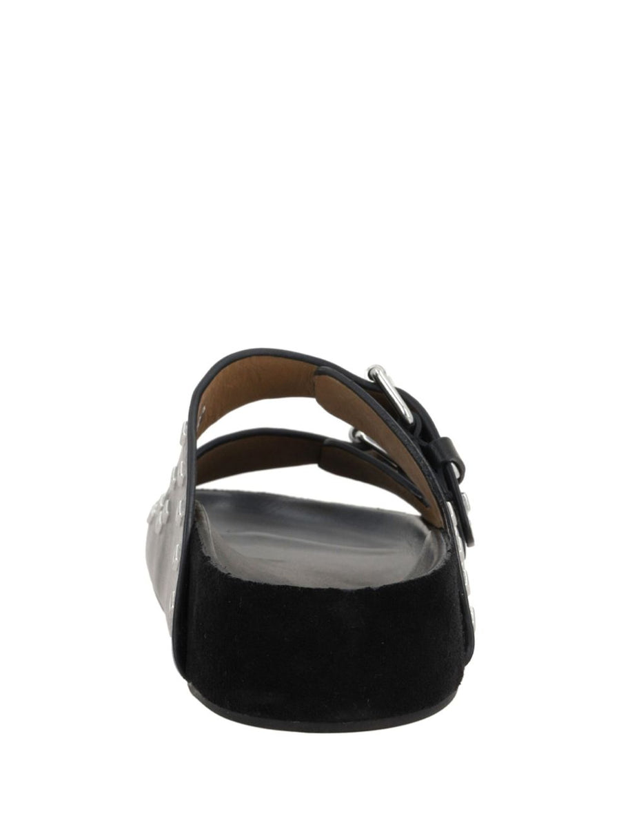 Isabel Marant Lennyo Leather Sandals - Black