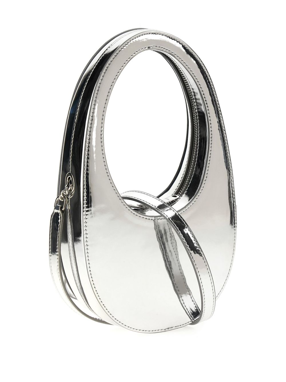 Coperni Swipe Handbag With Shoulder Strap In Silver