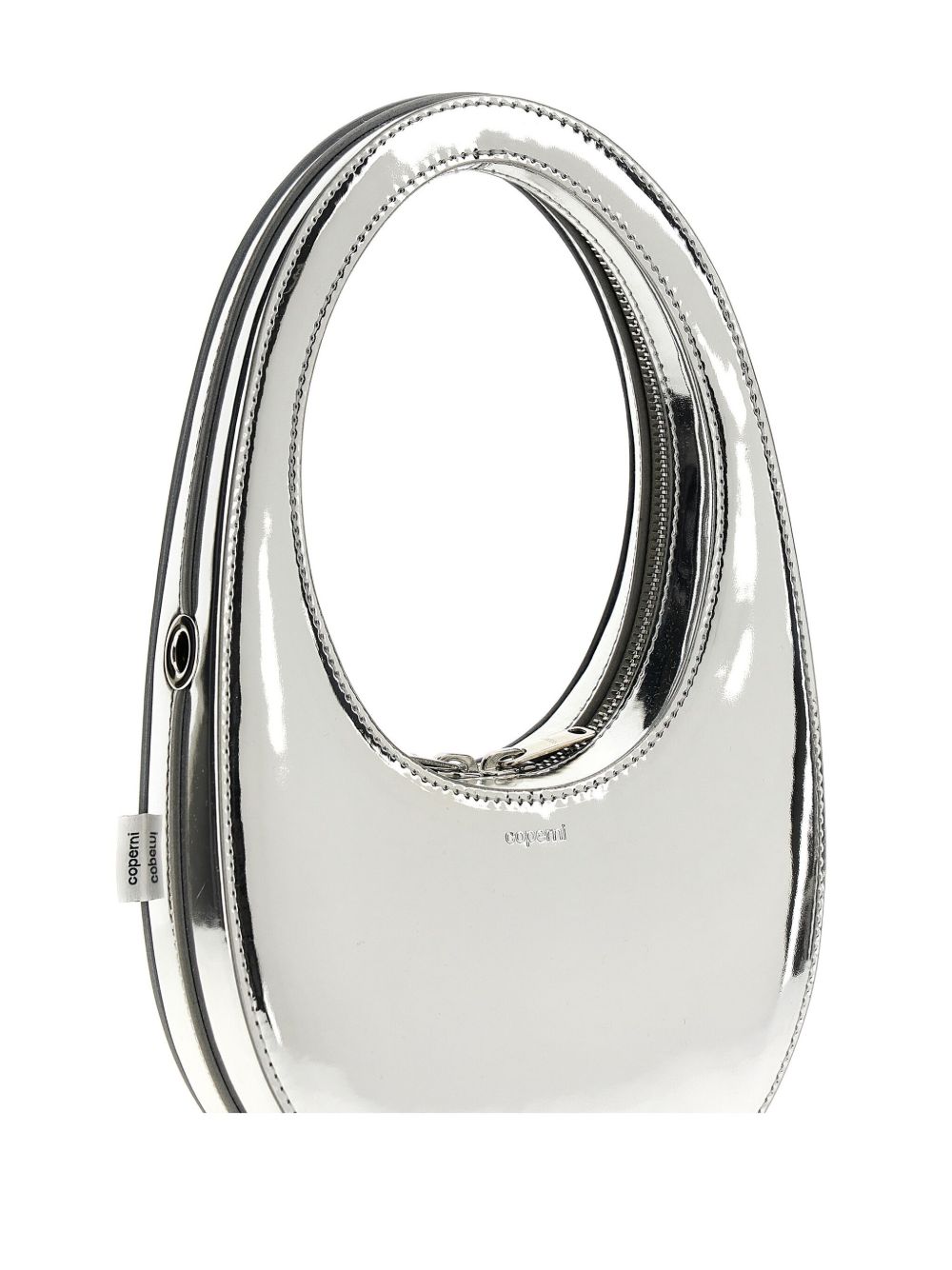 Coperni Swipe Handbag With Shoulder Strap In Silver