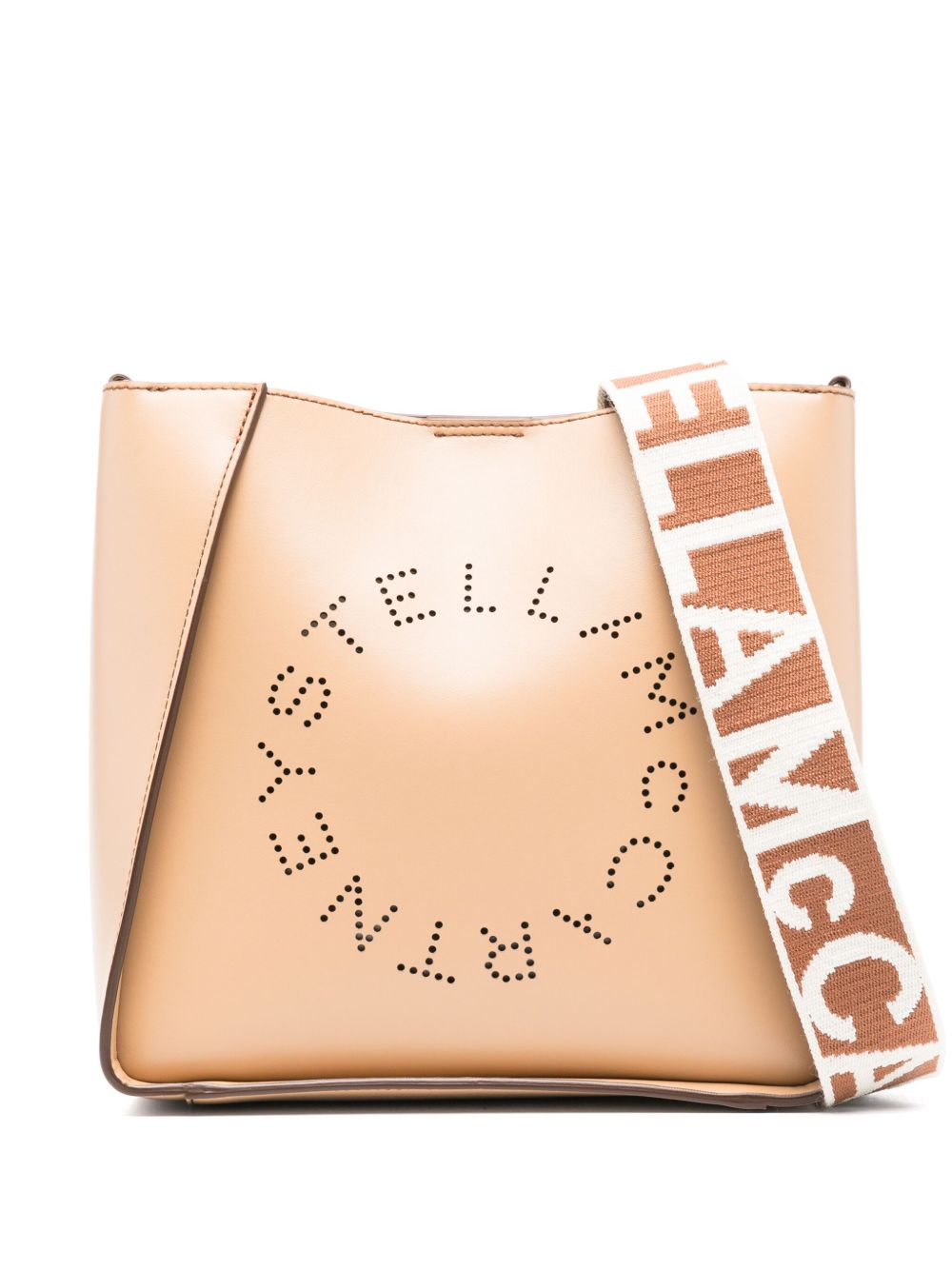 Stella McCartney Logo Crossbody Bag In Beige