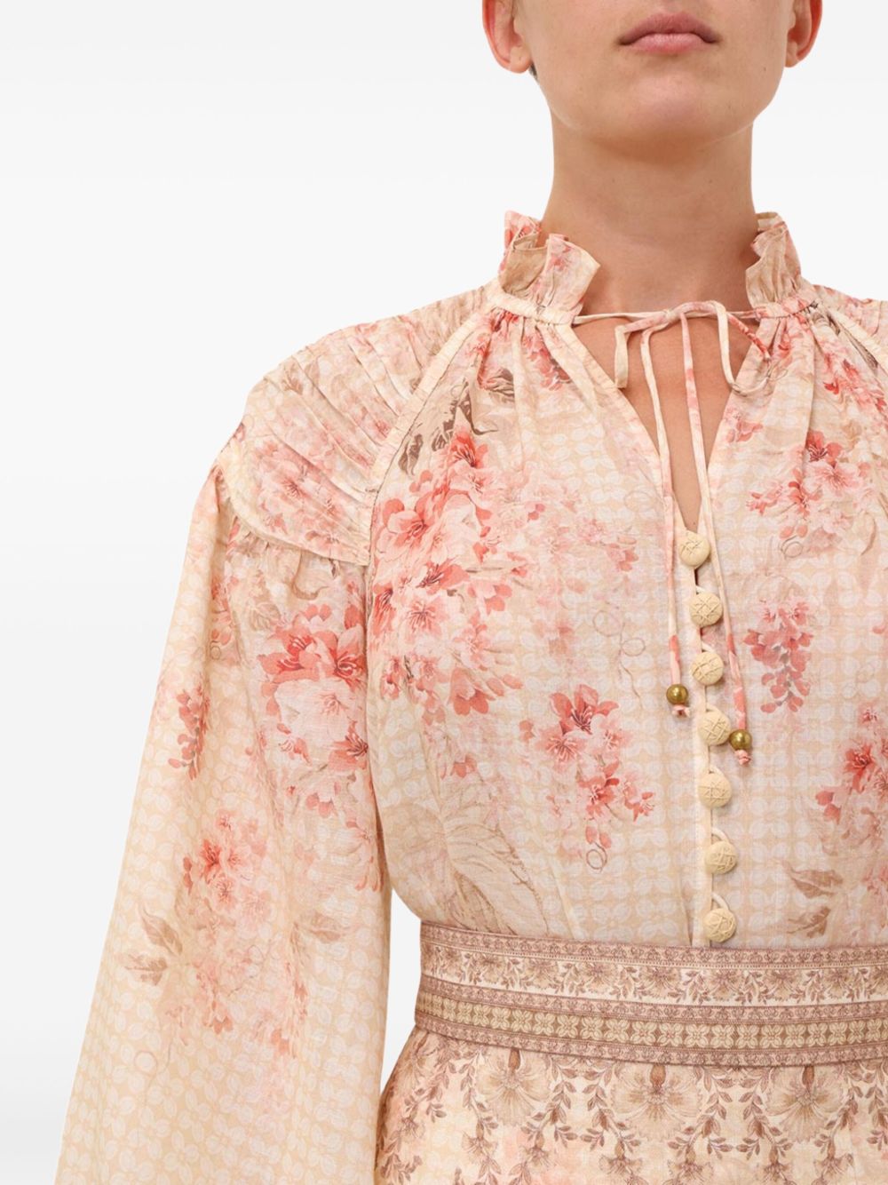 Zimmermann Floral Print Billow Blouse