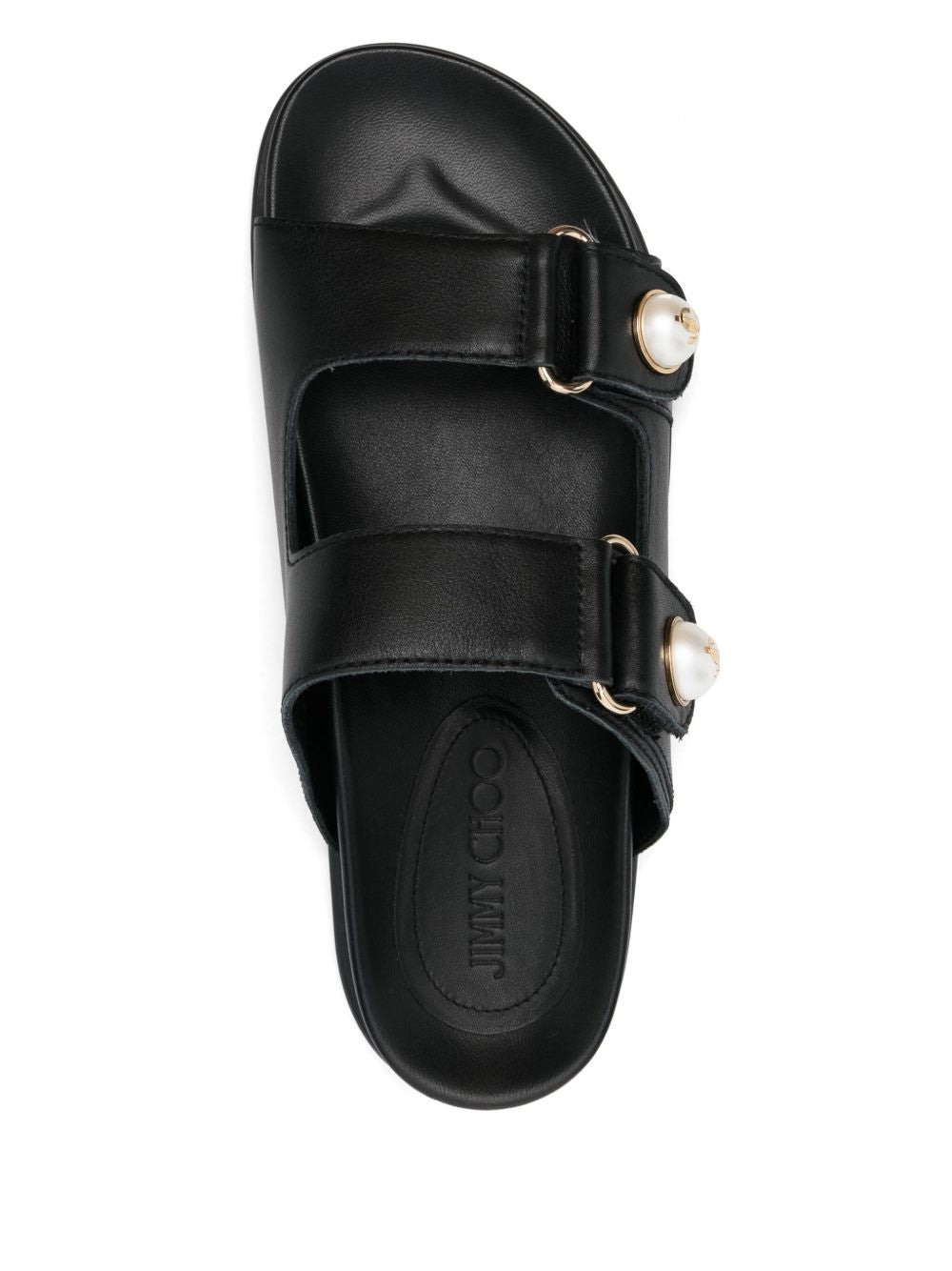 Jimmy Choo Fayence Slides In Black