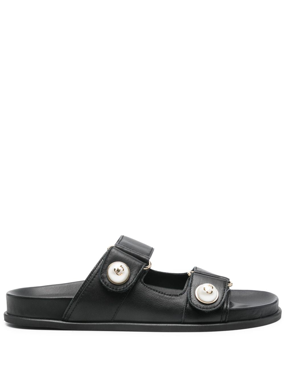 Jimmy Choo Fayence Slides In Black