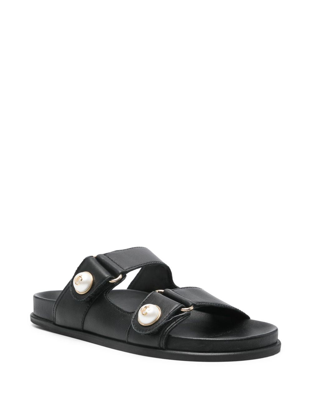 Jimmy Choo Fayence Slides In Black