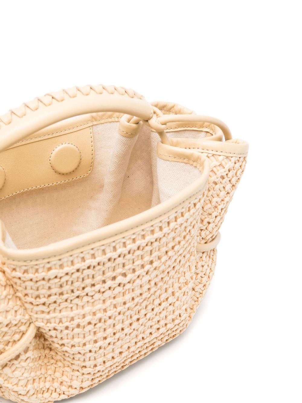 HEREU Raffia Arta Mini Shoulder Bag In Beige